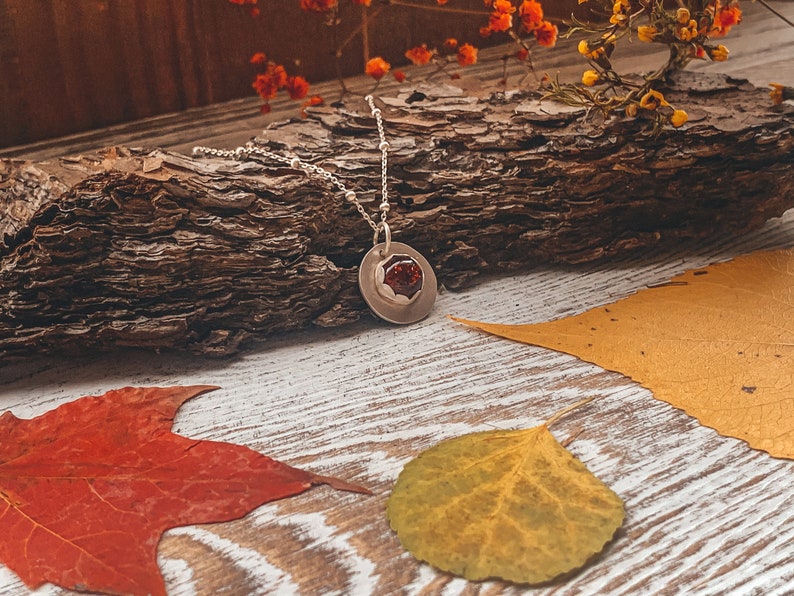 Nature Jewelry Amber Charm Necklace Dainty Amber Necklace Natural Amber Necklace Fall Jewelry Sterling Silver Necklace