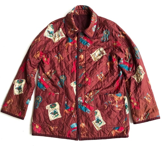 Vintage Burberry Silk Reversible Quilted Jacket
