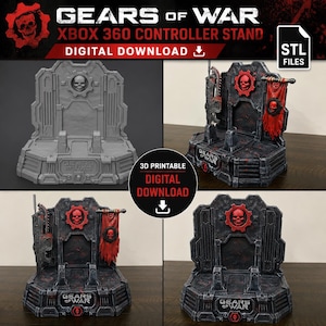 STL – Von Gears of War inspirierte Xbox 360 Controller-Halterung (STL-Dateien) | Digitaler Download | 3D-druckbare Controller-Halterung