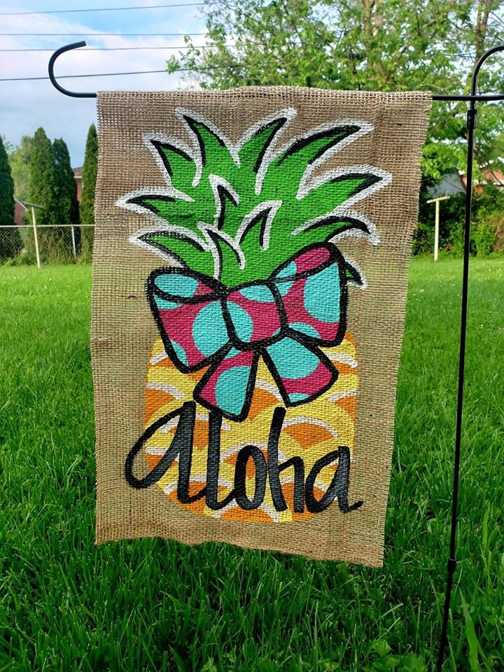 Pineapple Garden Flag Etsy