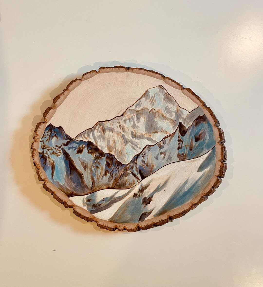 Woodburning of a Mountain Range - Etsy