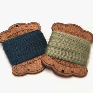 Oak And Indigo Naturally Dyed Wool Embroidery Thread: Sea Blue (20 meters)