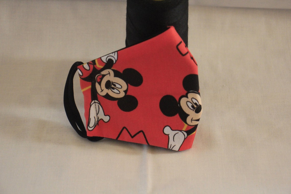 Handmade Mickey Mouse Face Mask for Adults and Kids Etsy