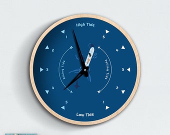 Tide clocks for wall, Tide clock east coast, Ocean waves clock, Surf wall clock, Waves wall clock, Coastal wall clock, Nautical wall clock