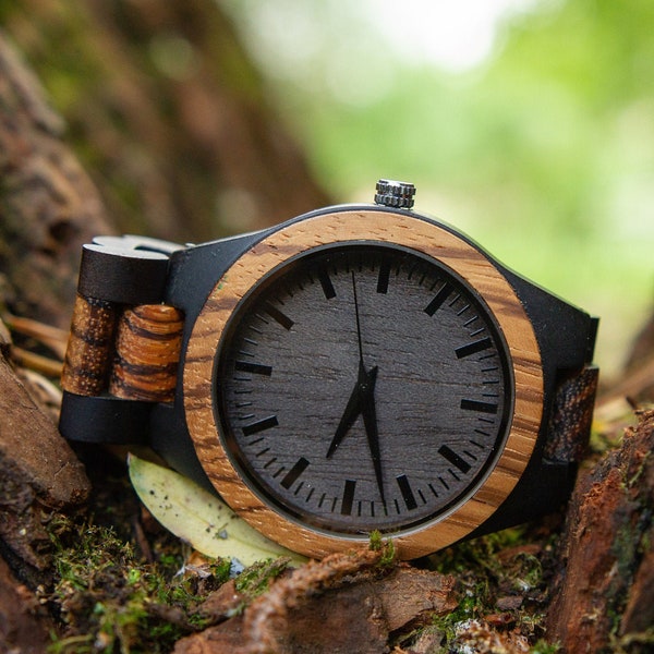 Wooden watch engraved, Personalized wooden watches for men, Custom wooden watch, Wood watch for husband, Wood watch men,Wood watch engraving