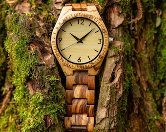 Mens Watch Engraved,wooden Watch for Men,wooden Watch for Him