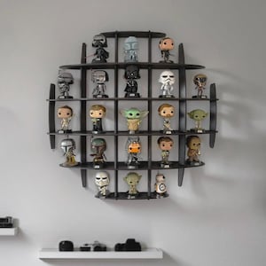Funko Pop Wandregal Holz, Funko Pop Halter, Kugel Wandregal, Jungenzimmer Regal, Floating Display Regal