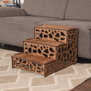 Pet stairs wood, Pet stairs for bed, Wide dog stairs tall, Wood dog stairs, Dog steps for bed, Cat stairs for cats, Pet steps for large dogs