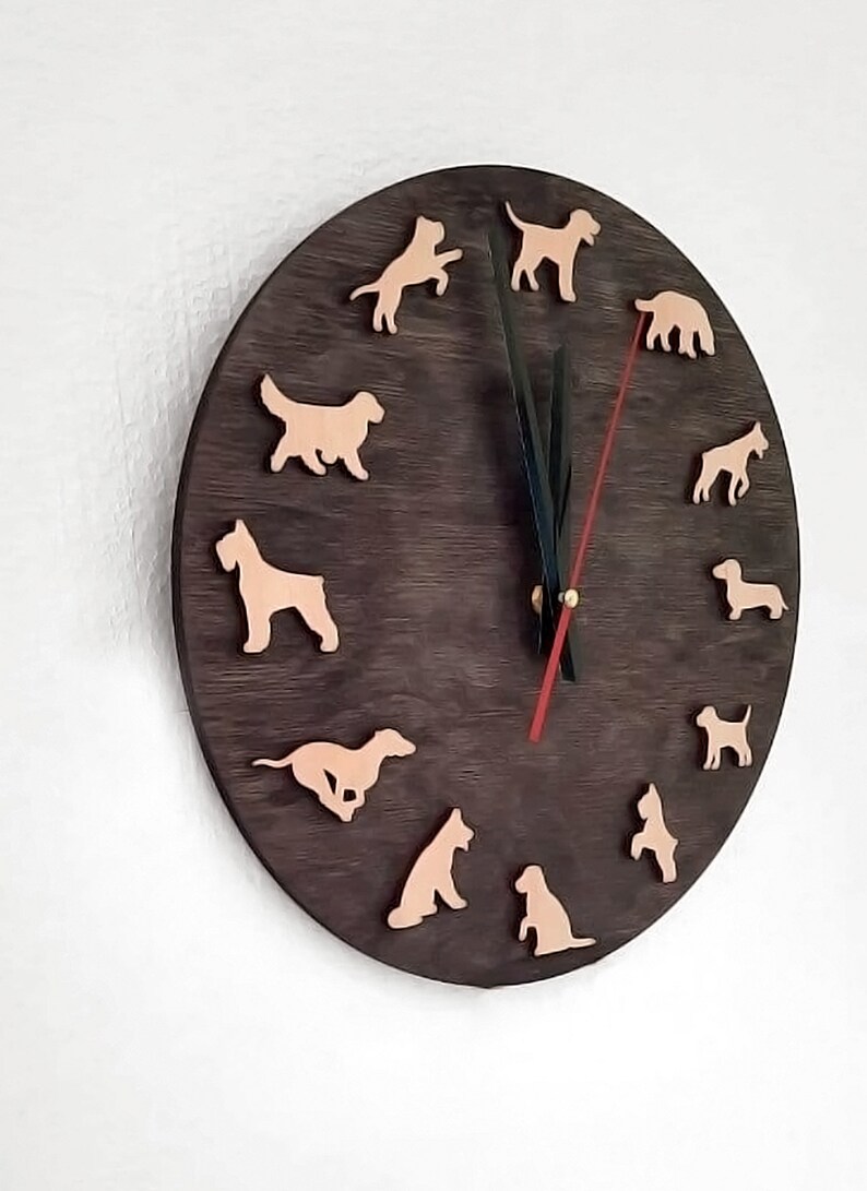 Dog Wall Clockdog Clocks for Walldog Wall Decorpet | Etsy