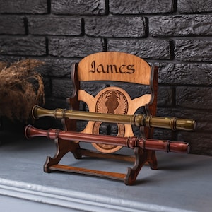 Flute stand personalized, Flute holder wood, Flute display stand, Flute rack, Flute wooden stand, Native flute stand, Tin Whistle stand