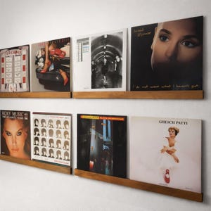 Półka na płyty winylowe, Pływające półki na płyty, Półka ścienna na płyty winylowe, Uchwyt ścienny na album, Uchwyt na płyty winylowe, Ekspozycja ścienna na płyty, Przechowywanie płyt drewnianych