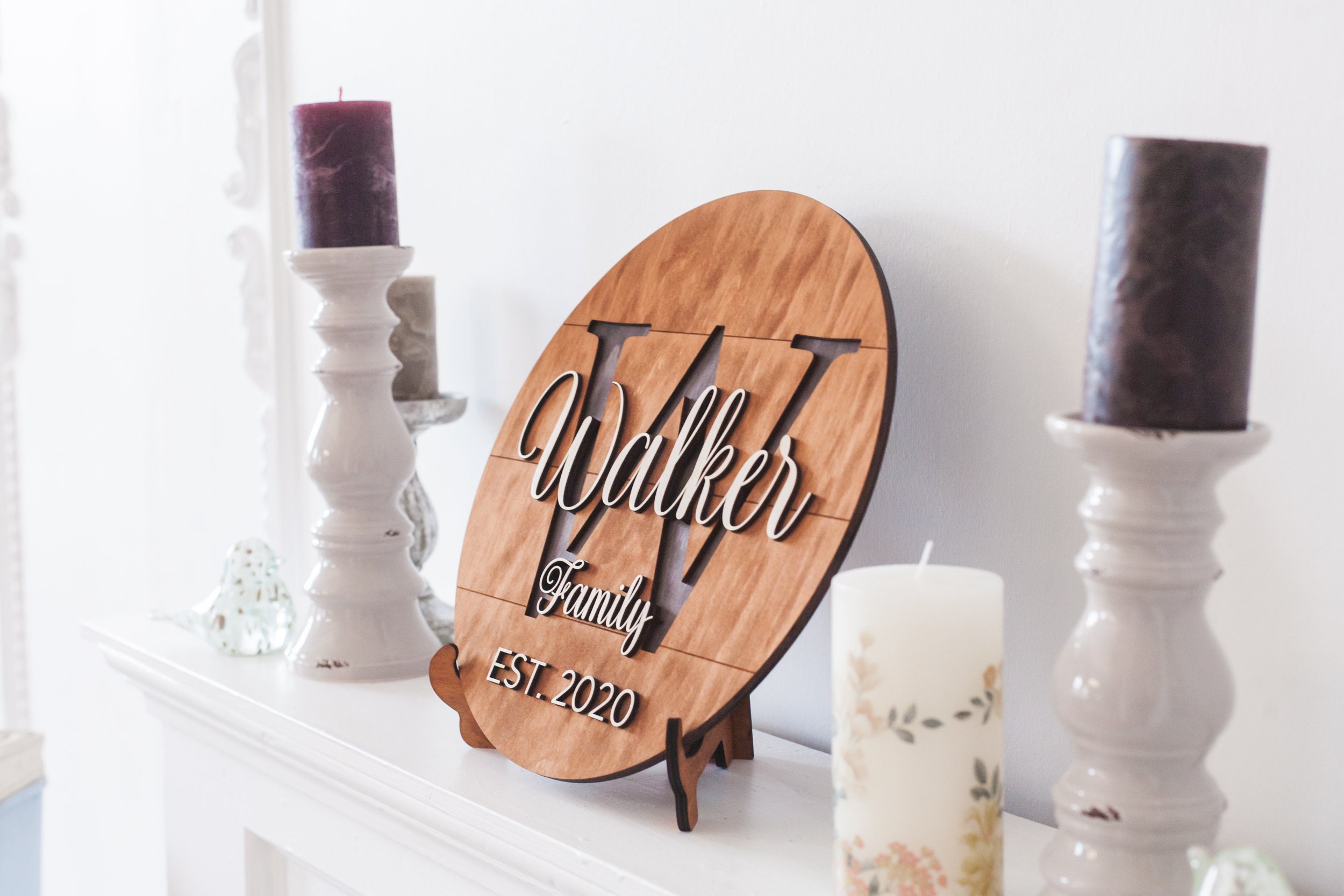 Last name sign wood round,Pallet sign custom,Family name sign wood round,Established sign for wedding gift,Personalized wood sign round