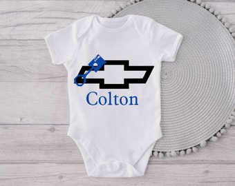 ROMPER printed with FUTURE CHEVROLET DRIVER cotton BABY ONE PIECE 