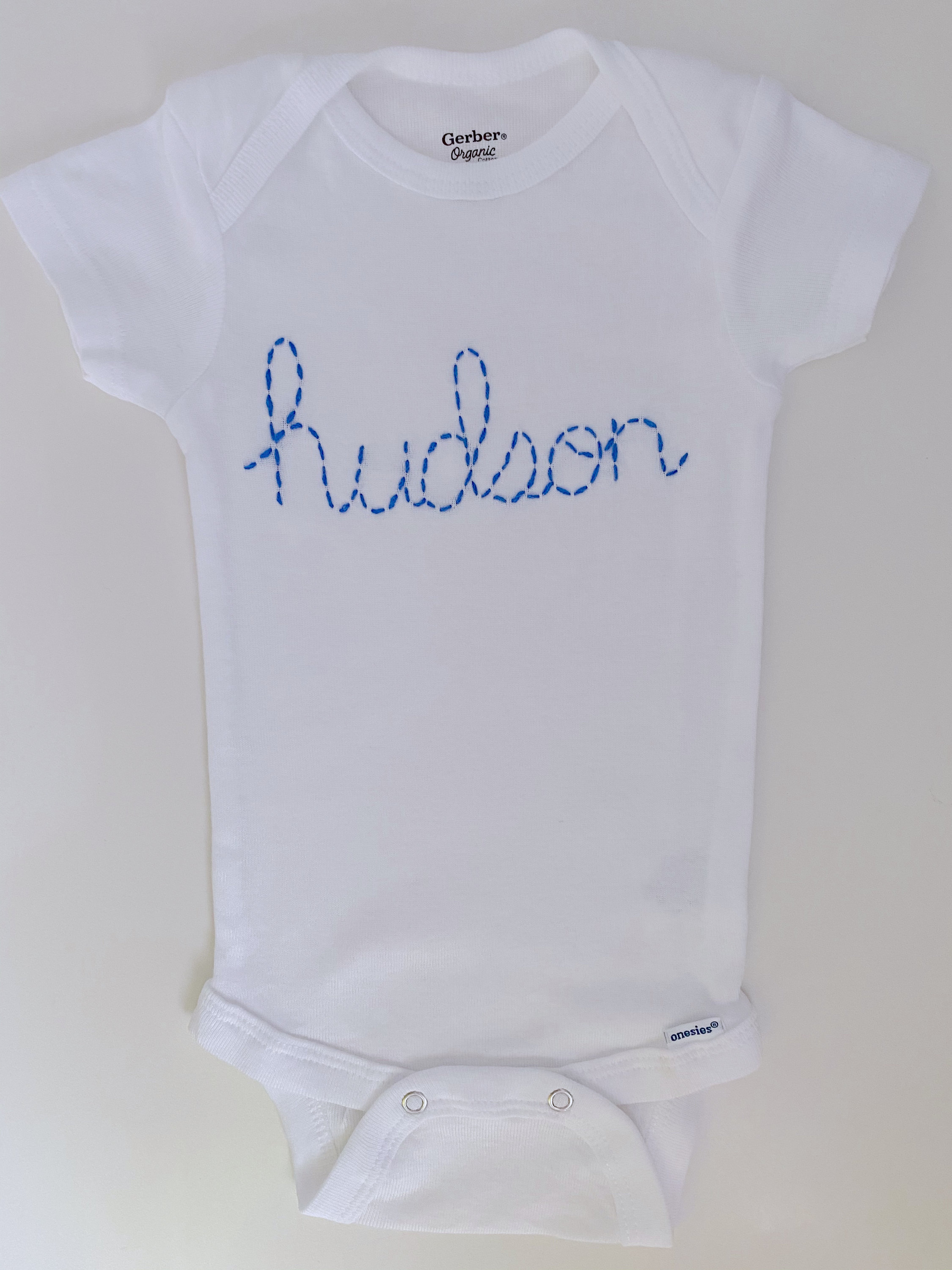 Custom Hand Embroidered Name Baby Onesie Etsy