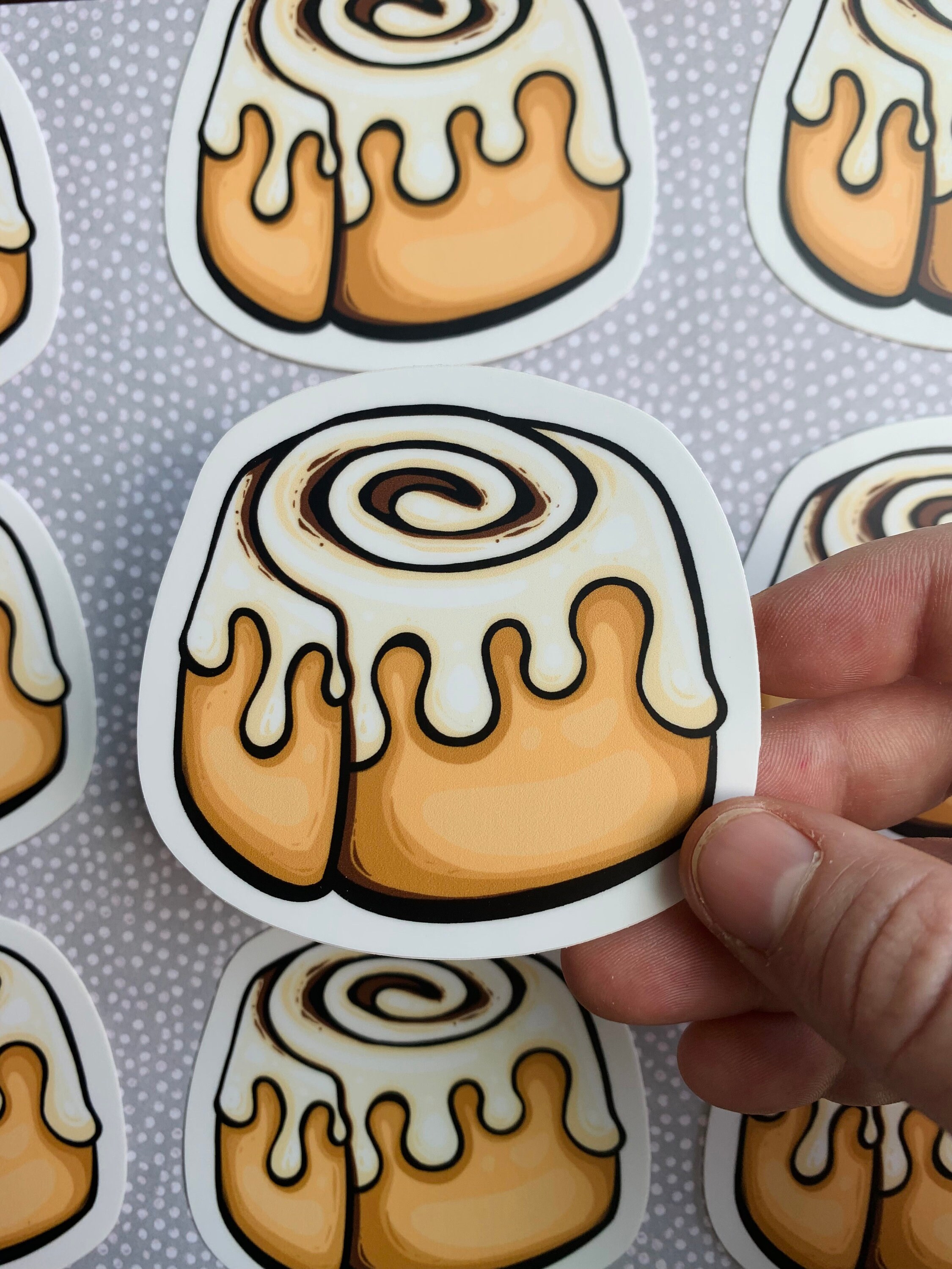 Cinnamon Roll Sticker Breakfast Sticker Food Sticker Fun Stickers 