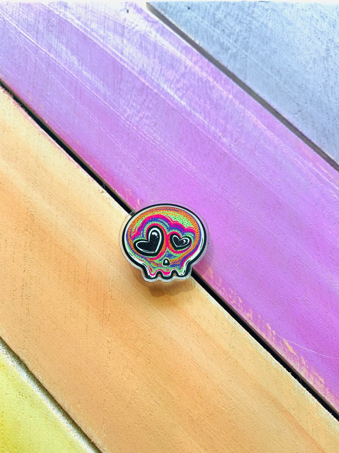 Skull Pin Cute Halloween Pin Spooky Pins Halloween Etsy