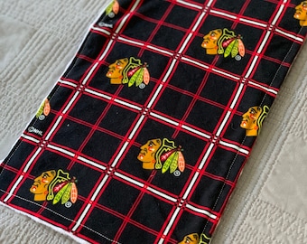 Chicago Blackhawks Baby Spucktuch, Minky Fleece und super snuggle flanell, geschlechtsneutral