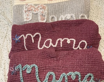 Mama Hand Embroidered Sweater