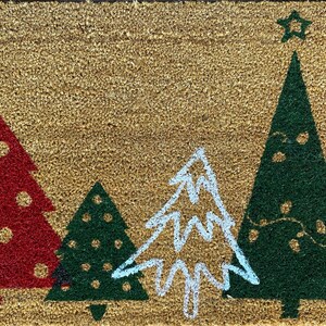Christmas Trees welcome door mat image 2