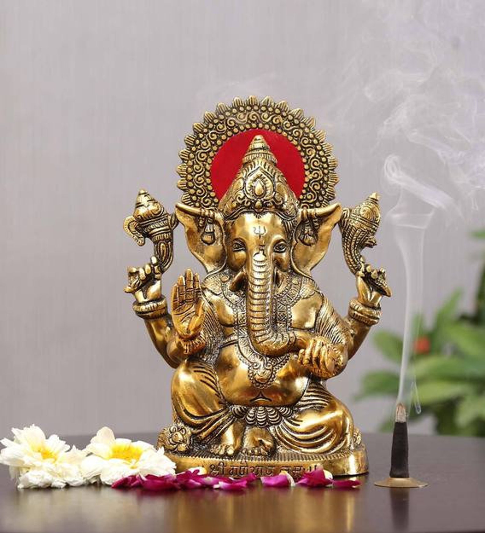 Ganesha Idol Ganesh Bhagwan Statue Hindu God Ganpati Murti Etsy