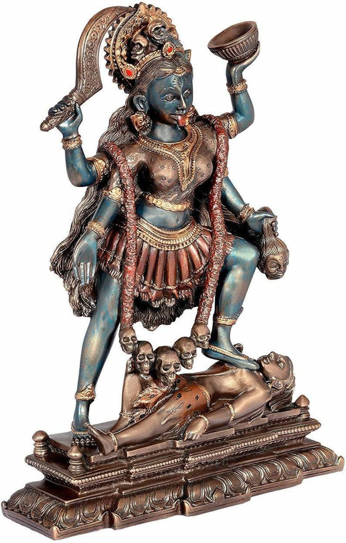 Kali maa statue 7.5inches Mahakali Statue Goddess Kali maa Etsy