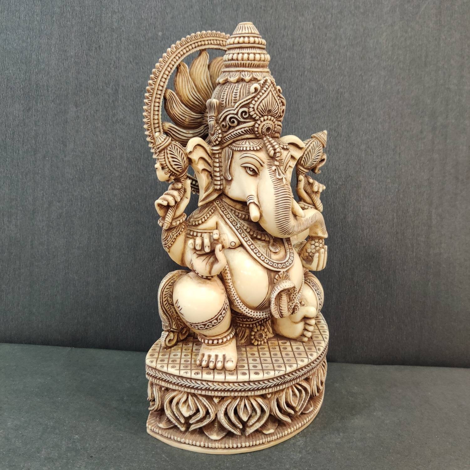 Ganesha Statue 10inch Marble Ganesh statue Mahaganpati Etsy