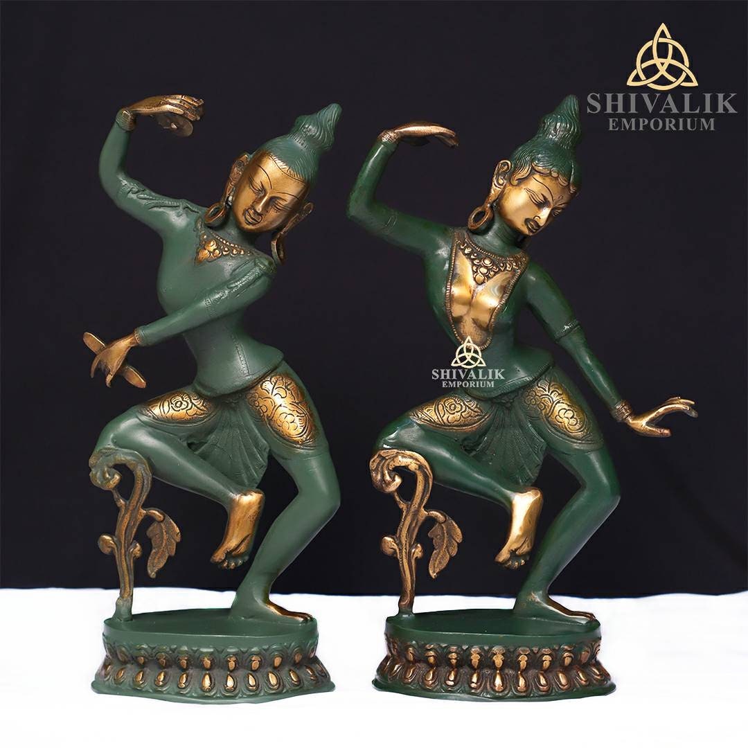 Brass Statue of the Daughter of the Mountain, Parvati as Shivakami Statue  12 (#61bs45z): Hindu Gods & Buddha Statues