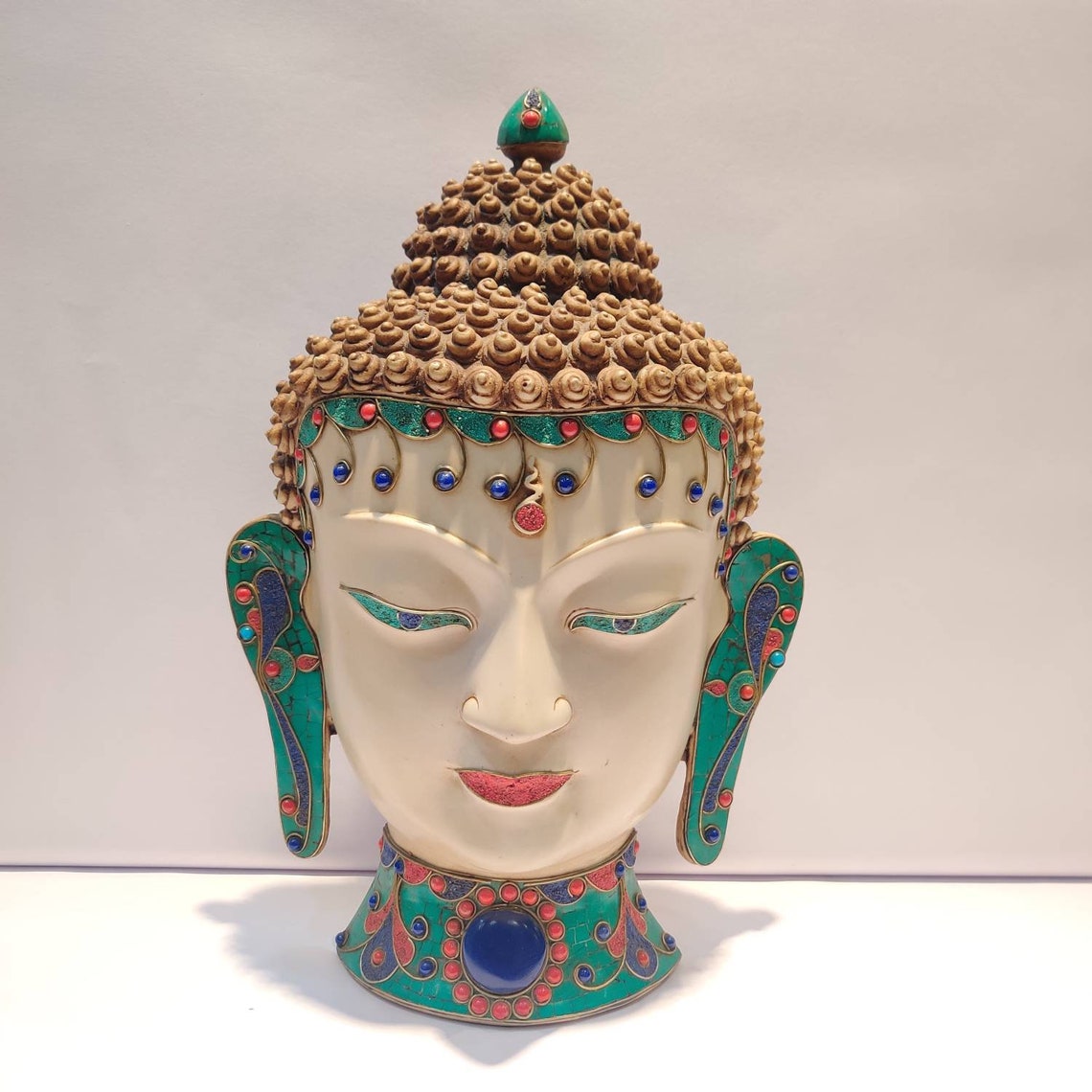 Buddha face mask hanging 14inch Mask Hanging Decorative Etsy