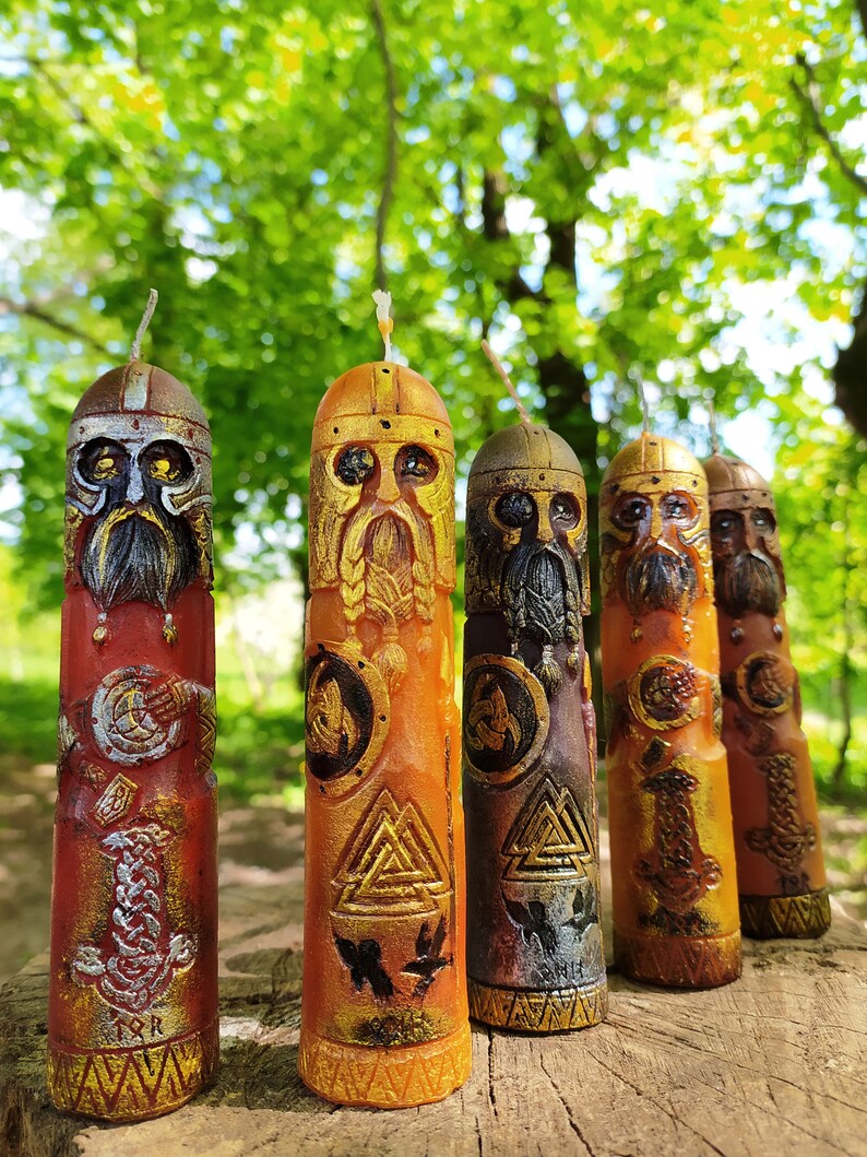 Candle Odin Allfather Wotan Norse Gods Viking Gift Etsy