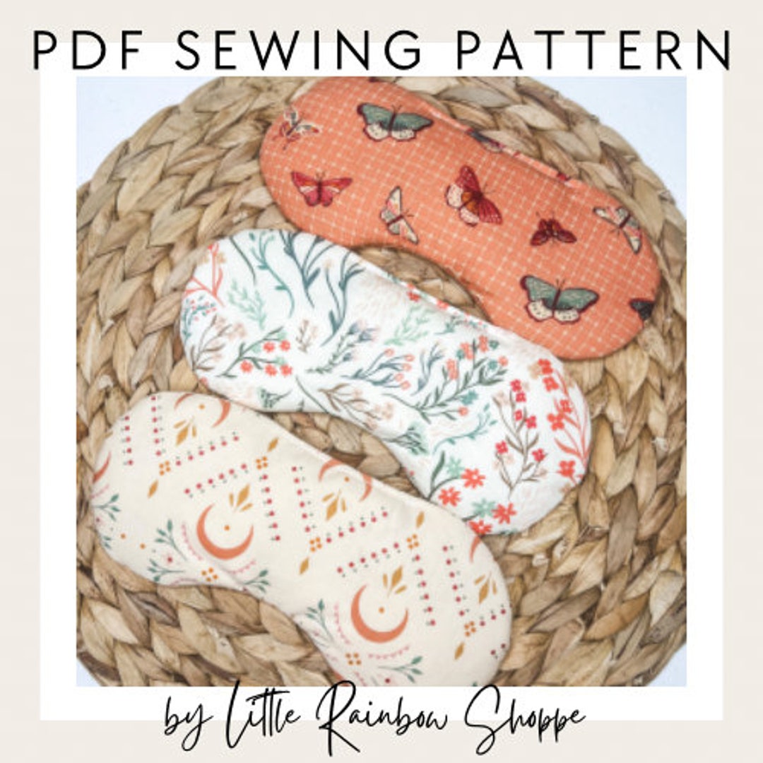Eye Pillow Pattern, Sewing Pattern, Weighted Eye Pillow, Printable PD, Easy DIY to Sew, Instant