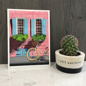 Bicycle Art Print | 5&quot;x7&quot; | Original Acrylic Painting | Amsterdam Art Print | Christmas Gift | Pretty Wall Art