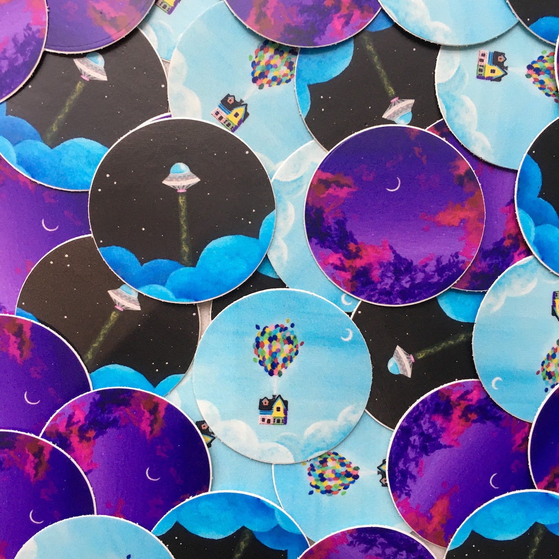 3 pc Sticker Pack Round Stickers Cute Vinyl Decal Etsy