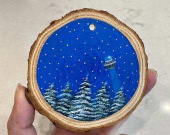 Christmas Spaceship Decoration | Personalised Christmas Ornament | Christmas Gift | Handmade Tree Decoration
