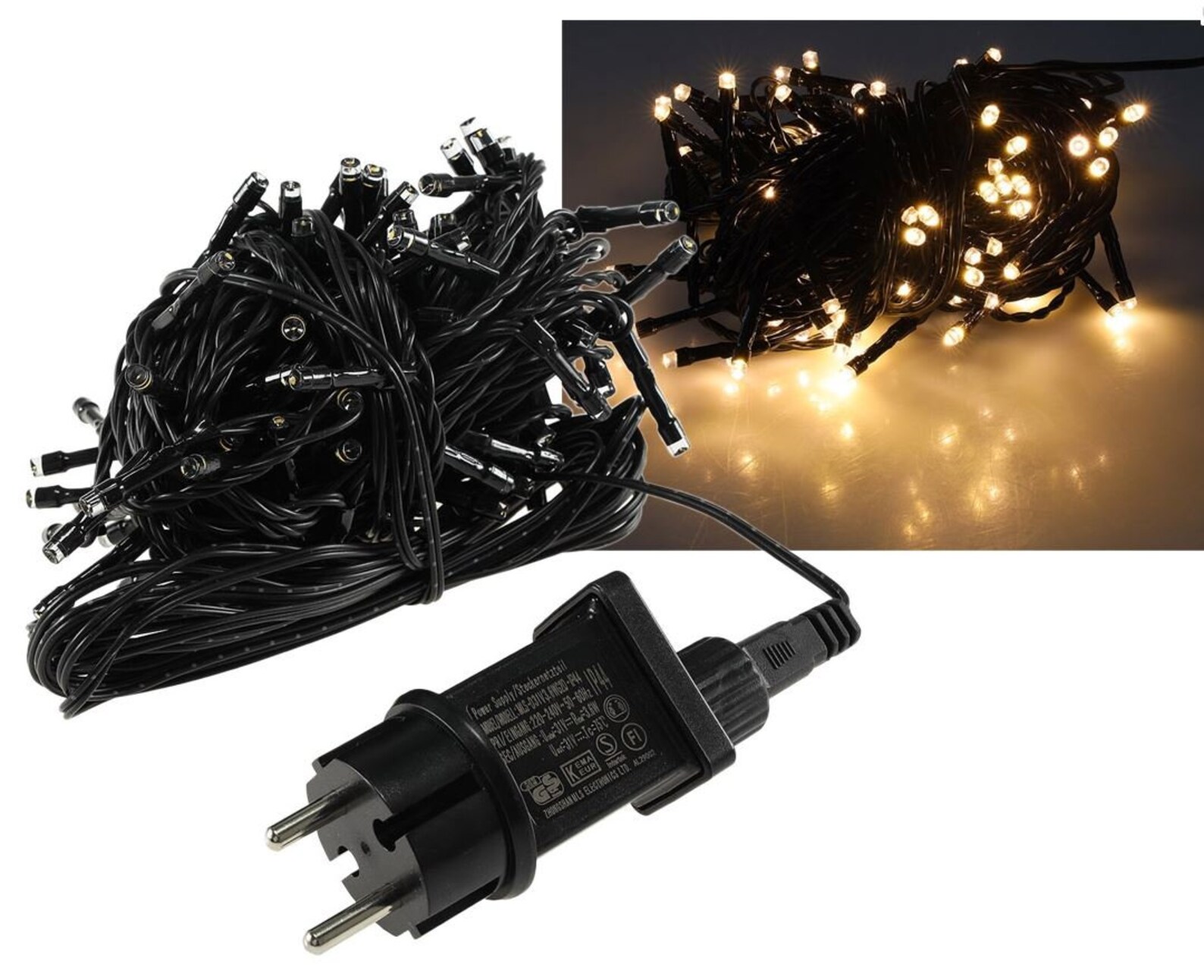 LED outdoor light chain 10 m with 100 LED's Etsy