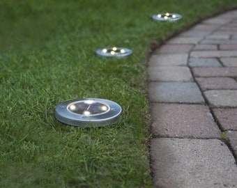 3er-Set Solar-Rasenleuchte "Lawnlight"