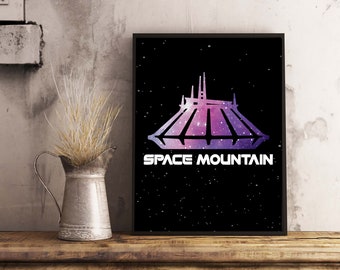 Space Mountain Wall Art - Download digitale
