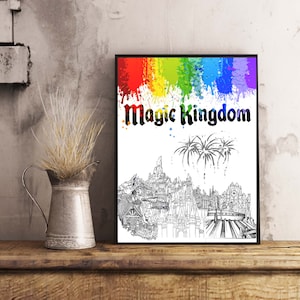 Magic Kingdom- A World of Color - Digital Download - Wall Art