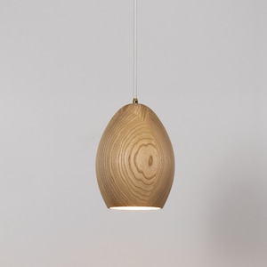 Ash Wood Pendant Lamp: Modern Natural Wood Light Fixture