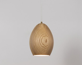 Esche Holz Pendelleuchte: Moderne Naturholz Leuchte