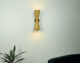 Sanduhr Eschenholz Wandleuchte: Moderne Nachtlampe