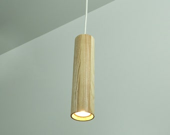 Esche Holz Deckenlampe: Moderne Industrie Pendelleuchte