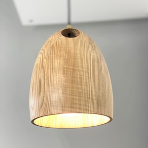 Handcrafted ceiling pendant fixture, Modern Natural Solid Wood Pendant Light