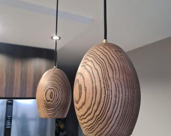 Wood Kitchen Island Light, Modern Wood Ceiling Light, Wood Decor Hanging Lamp, Pendant Lamp