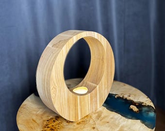 Kabellose Massivholz-LED-Tischlampe