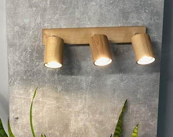 Natural wood lamp, wall lamp, ceiling lamp, designer sconce, wall sconce, wall decor, turned lamp, decorative lamp