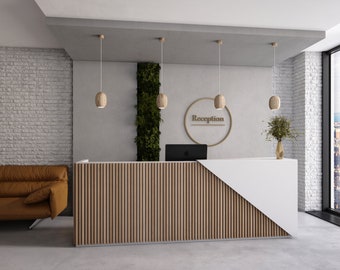 Esche Holz Pendelleuchte: Moderne Industrie Deckenlampe