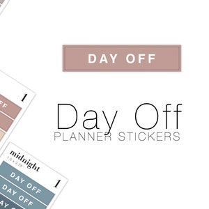 Day Off Planner Stickers • Minimalist Planning • Organizer • Transparent Planner Stickers • Schedule • Personalized Daily Weekly Monthly
