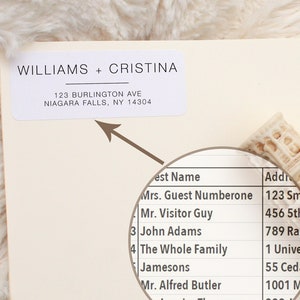GUEST Address Labels • Minimalist Labels • Custom Address Labels • Wedding Address Labels • étiquettes d&#39;adresse • Sticker Labels • Clean