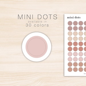 Mini Dot Planner Stickers • Minimalist Planning • Organizer • Transparent Planner Stickers • Schedule • Personalized Daily Weekly Monthly