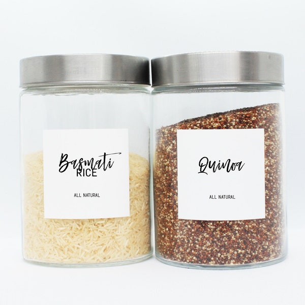 Calligraphy Labels • Minimalist Pantry Labels • Pantry Jar Labels • Pantry Storage Jars • Pantry Organization • Farmhouse Calligraphy